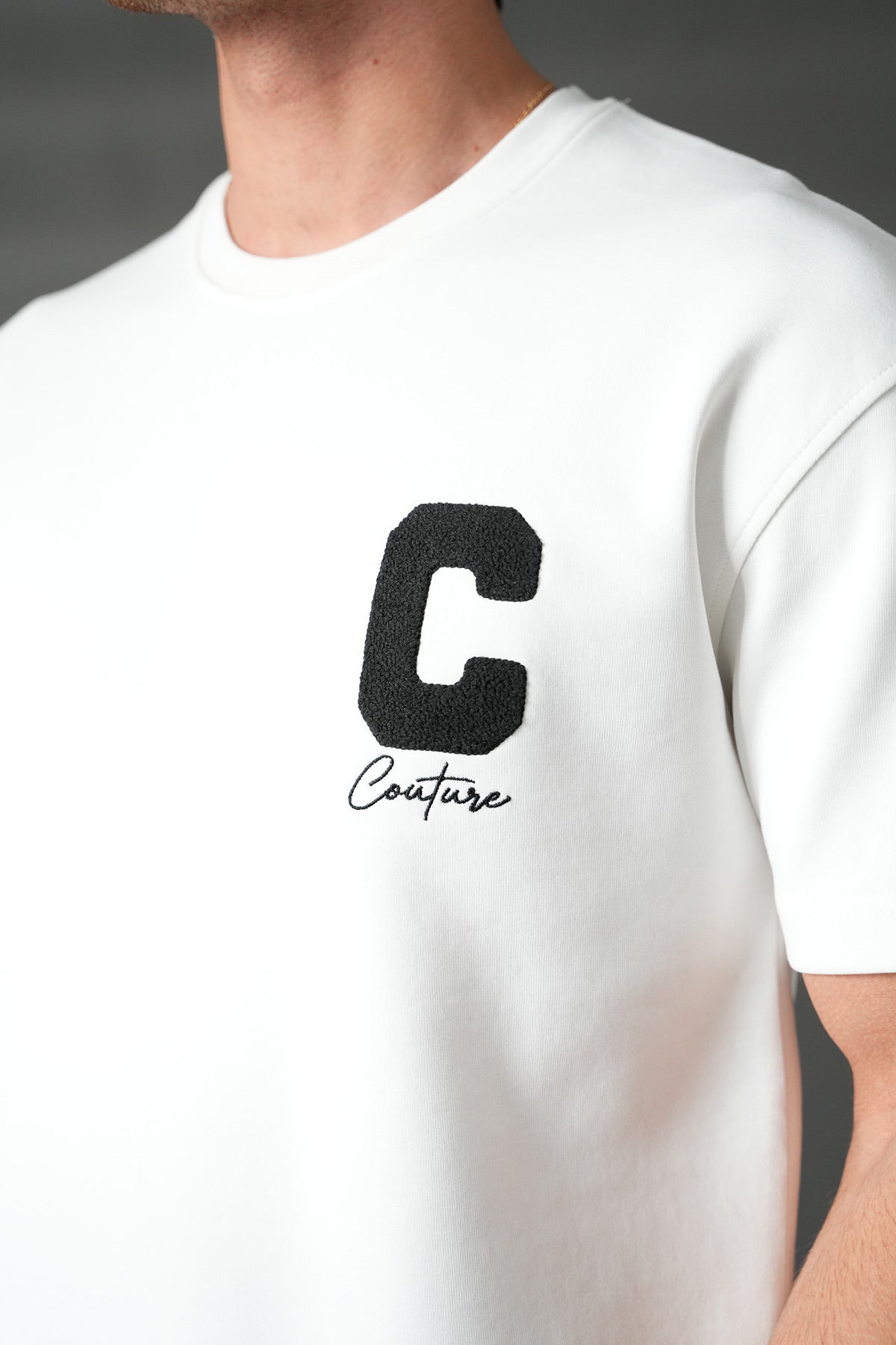 T-shirt Couture Blanc/Noir