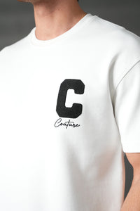 T-shirt Couture Blanc/Noir