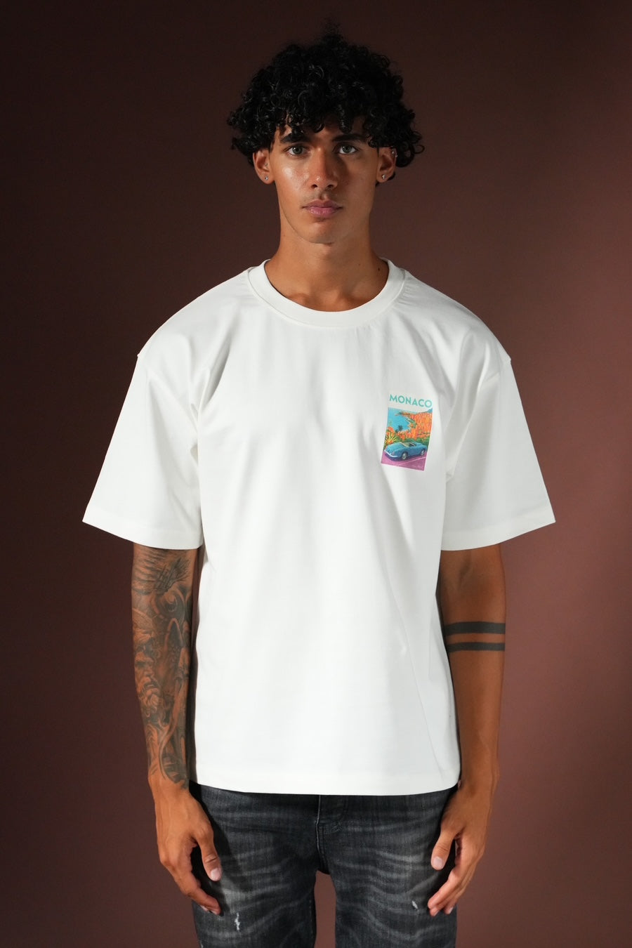 T-shirt Monaco Noir/Blanc