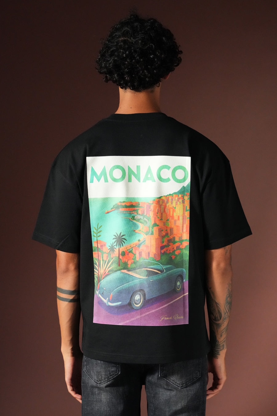 T-shirt Monaco Noir/Blanc