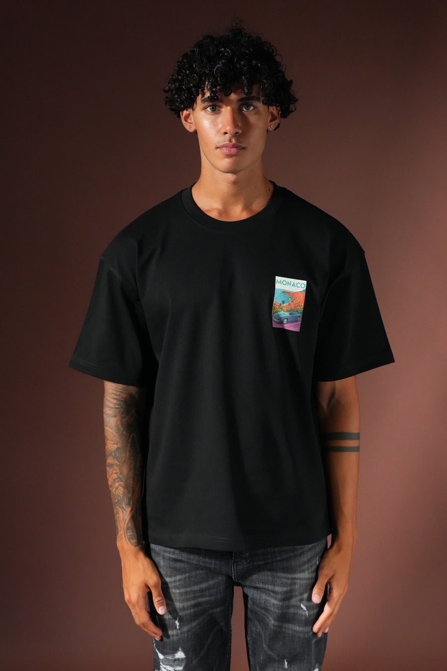 T-shirt Monaco Noir/Blanc