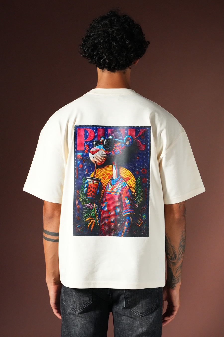T-shirt Panther Crème