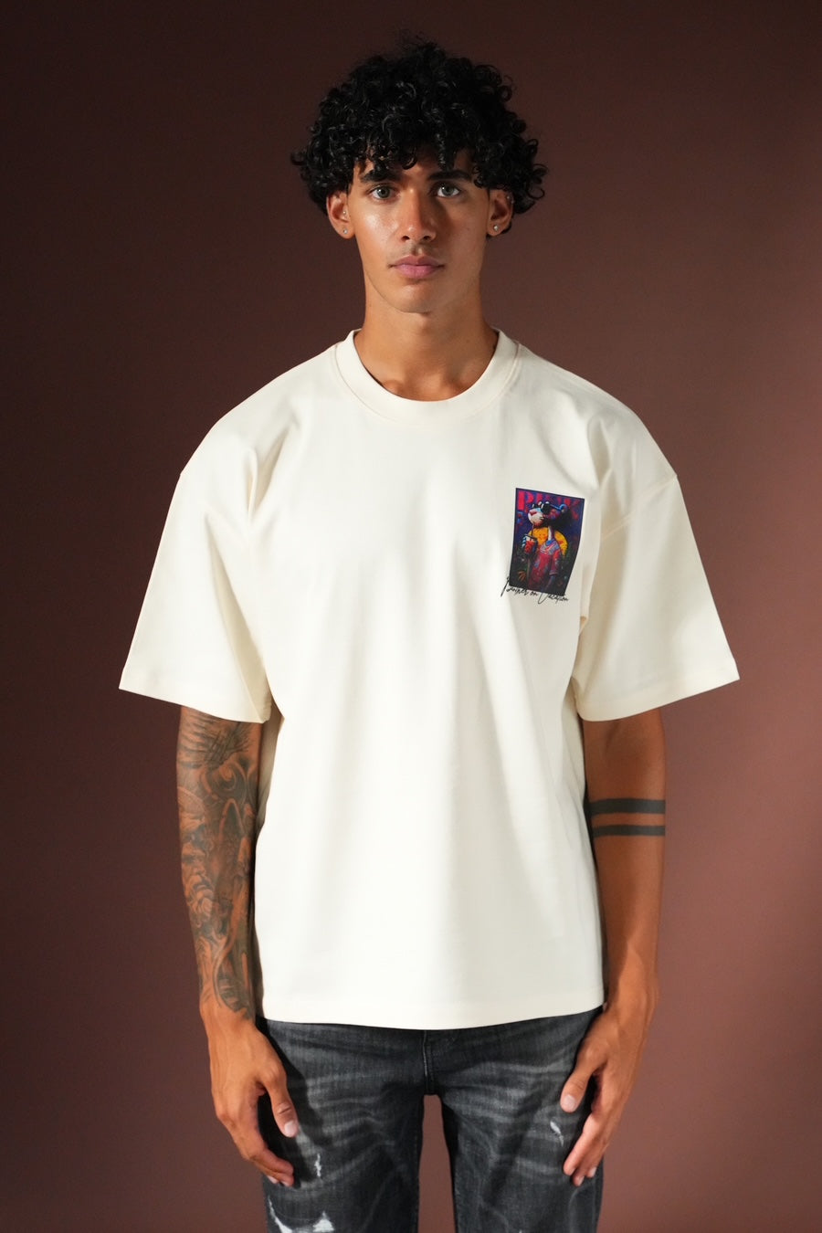 T-shirt Panther Crème