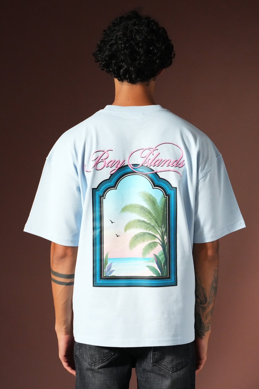 T-shirt Bay Island Bleu/Noir