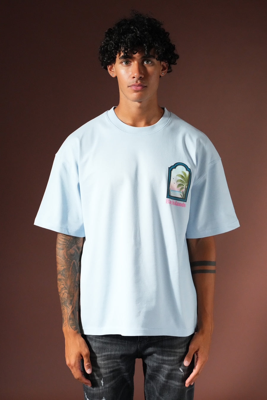 T-shirt Bay Island Bleu/Noir