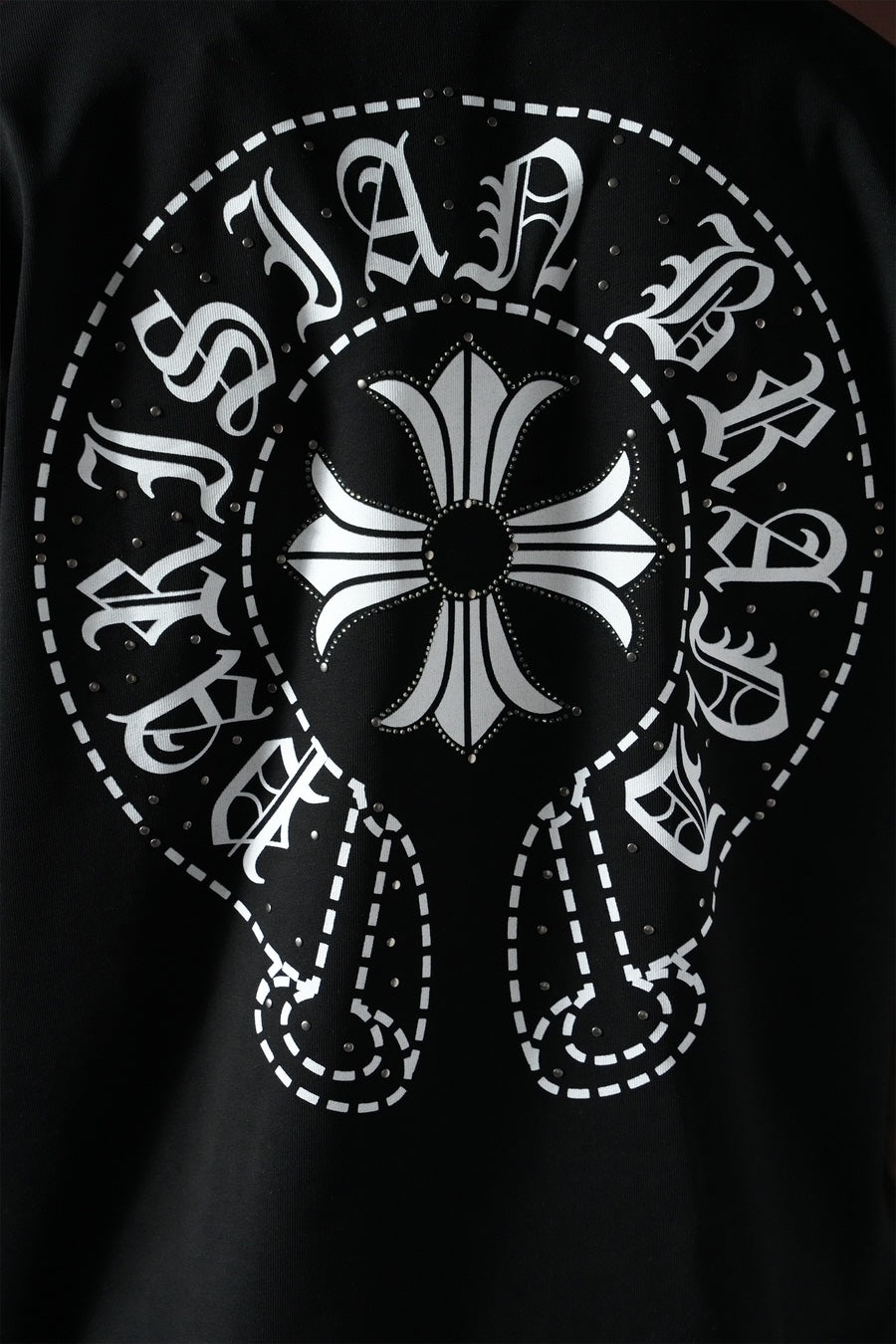 T-shirt Chrome Strass Noir/Blanc