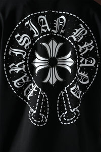 T-shirt Chrome Strass Noir/Blanc