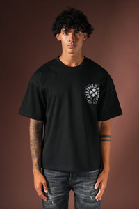 T-shirt Chrome Strass Noir/Blanc