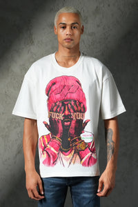 T-shirt FVCK Strass Blanc