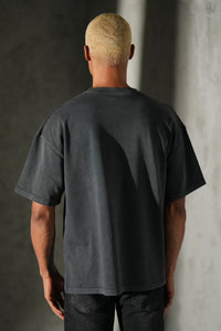 T-shirt Strass Washed Gris
