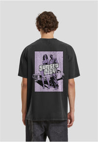 T-shirt Sunset City Washed Noir