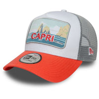 Casquette Trucker Capri Blanc/Orange/Gris