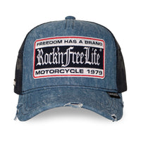 Casquette Rock'n Free Life Trucker Jean Bleu