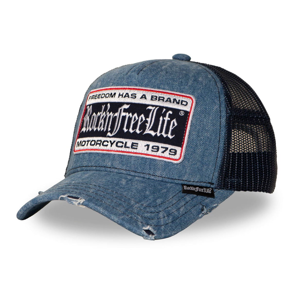Casquette Rock'n Free Life Trucker Jean Bleu