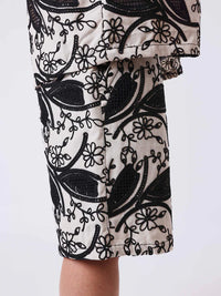 Short Summer Print Beige/Noir