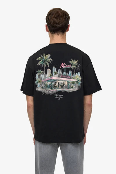 T-shirt Club 1984 Miami Station Blanc/Noir