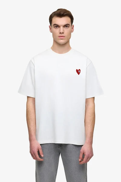 T-shirt Make Love Blanc/Noir