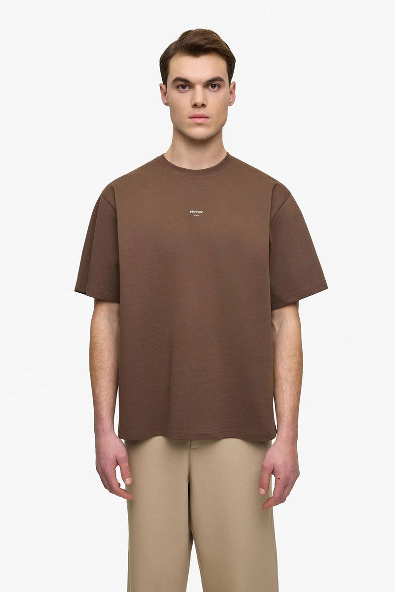 T-shirt Work Marron