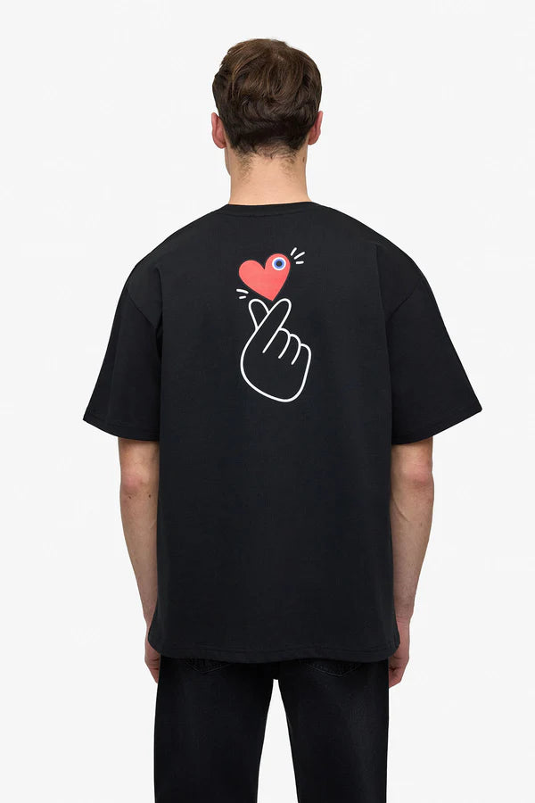 T-shirt Heart Blanc/Noir
