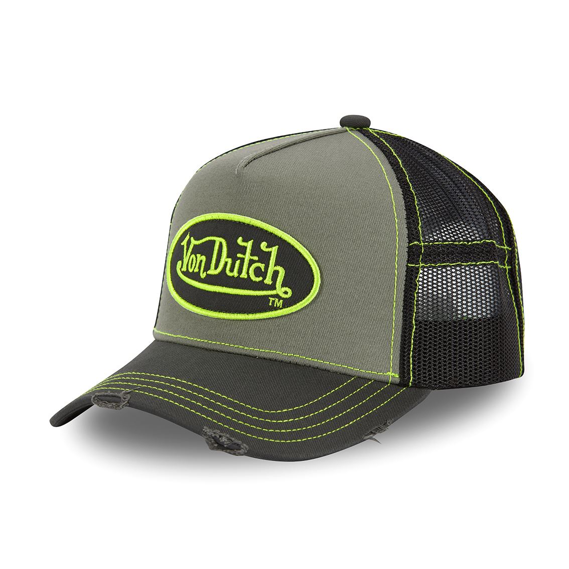 Casquette Trucker Kaki Fluo