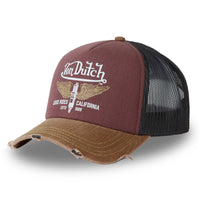 Casquette Von Dutch Trucker Bordeaux/Beige