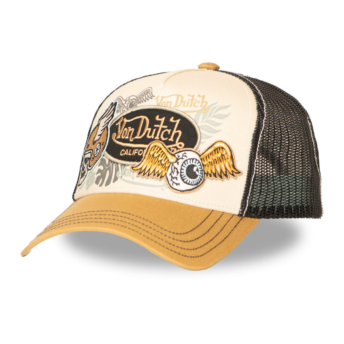 Casquette Trucker Œil Moto Beige
