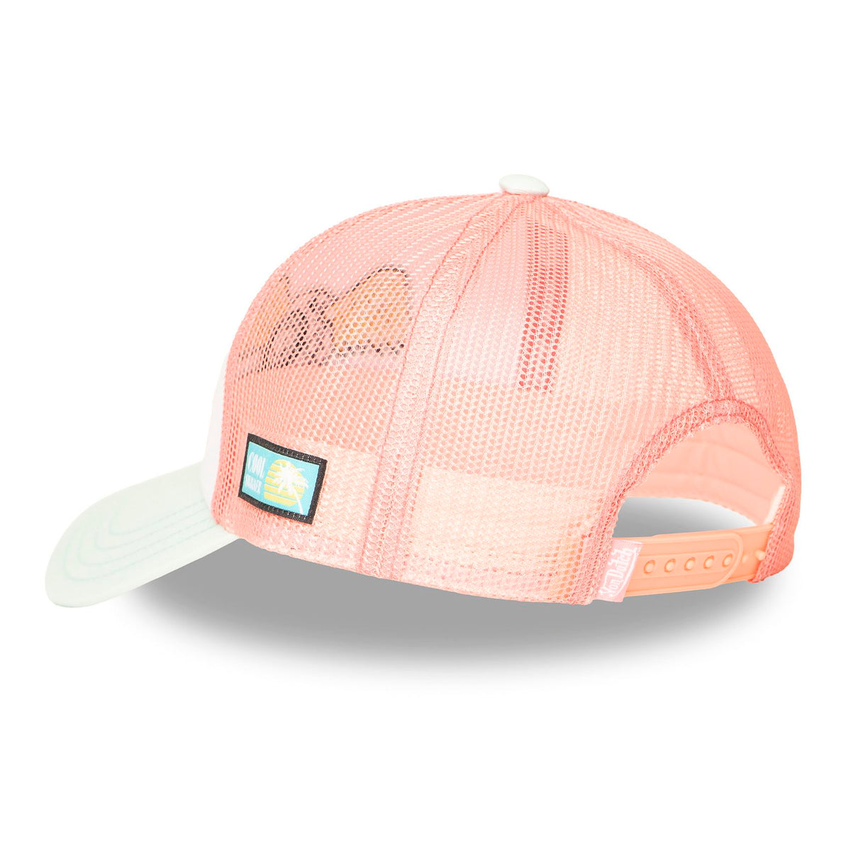 Casquette Trucker Œil Blanc/Rose