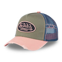 Casquette Von Dutch Trucker Kaki/Rose