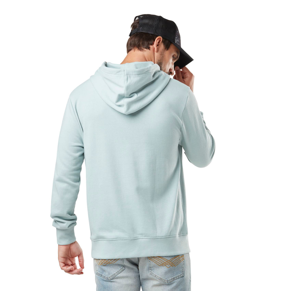 Hoodie Logo à Bouclette Turquoise