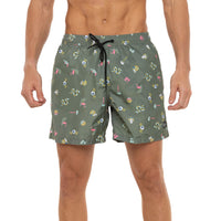Short de bain Kaki
