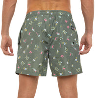 Short de bain Kaki
