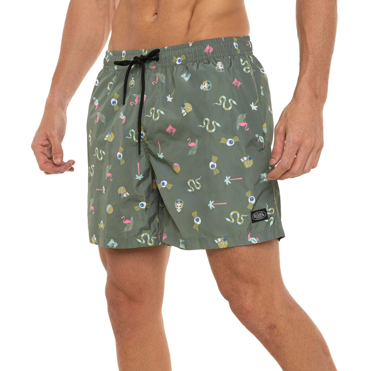 Short de bain Kaki