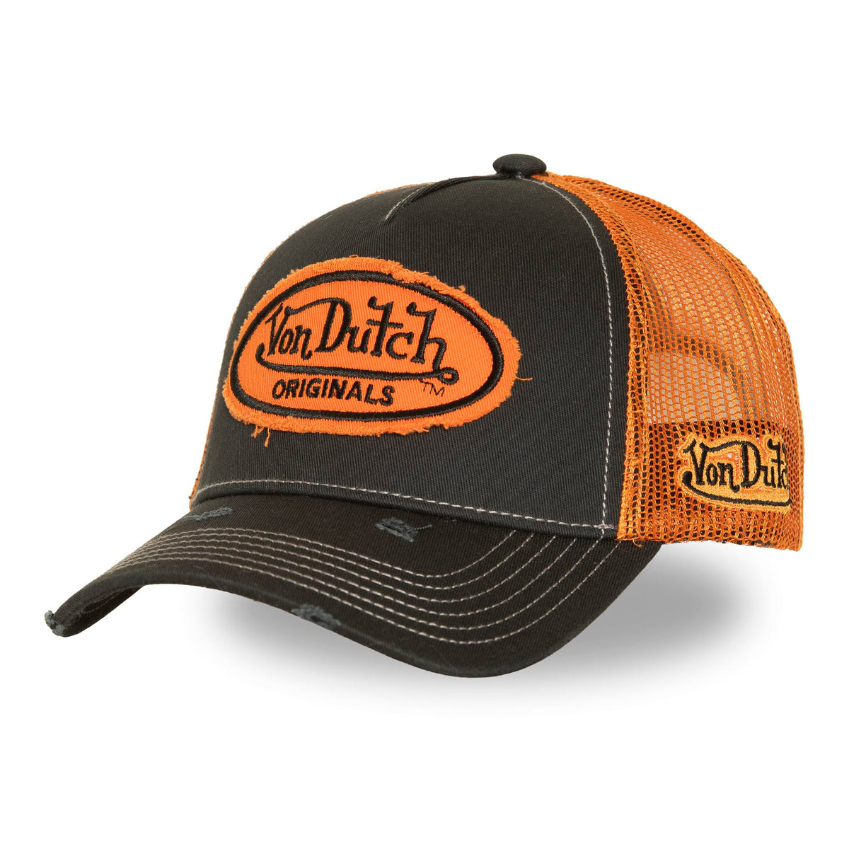 Casquette Trucker Classic Destroy Gris/Orange