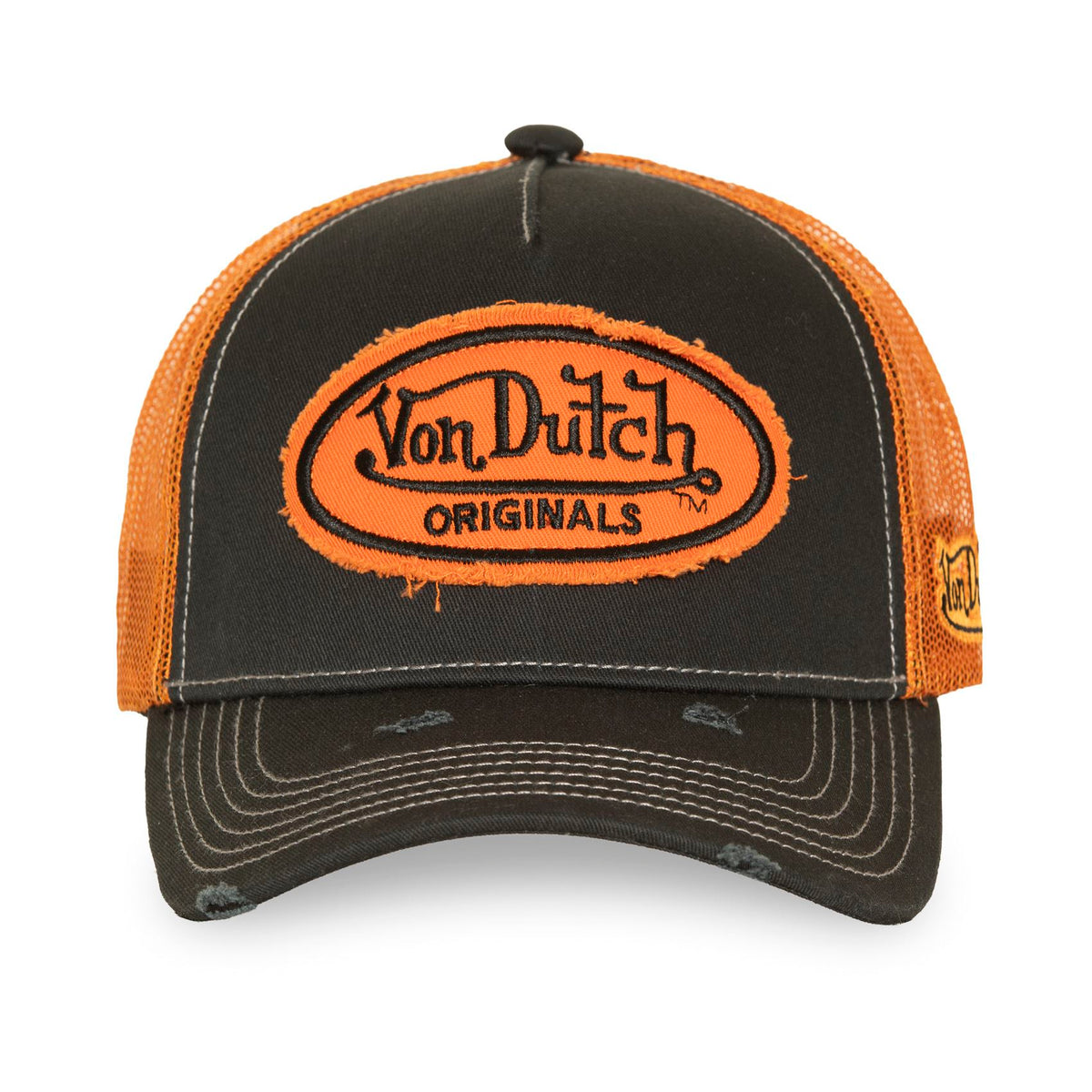 Casquette Trucker Classic Destroy Gris/Orange