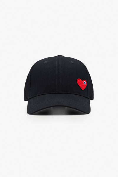 Casquette Cœur Noir/Blanc