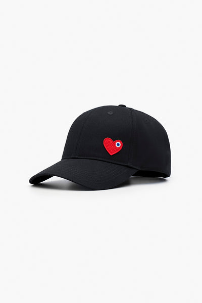 Casquette Cœur Noir/Blanc