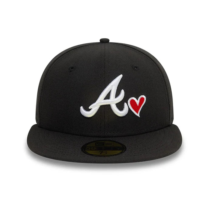 Casquette 59Fifty Atlanta Braves Cœur Noir