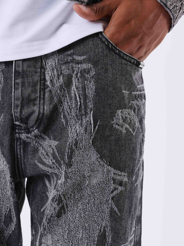 Baggy Print Noir/Gris