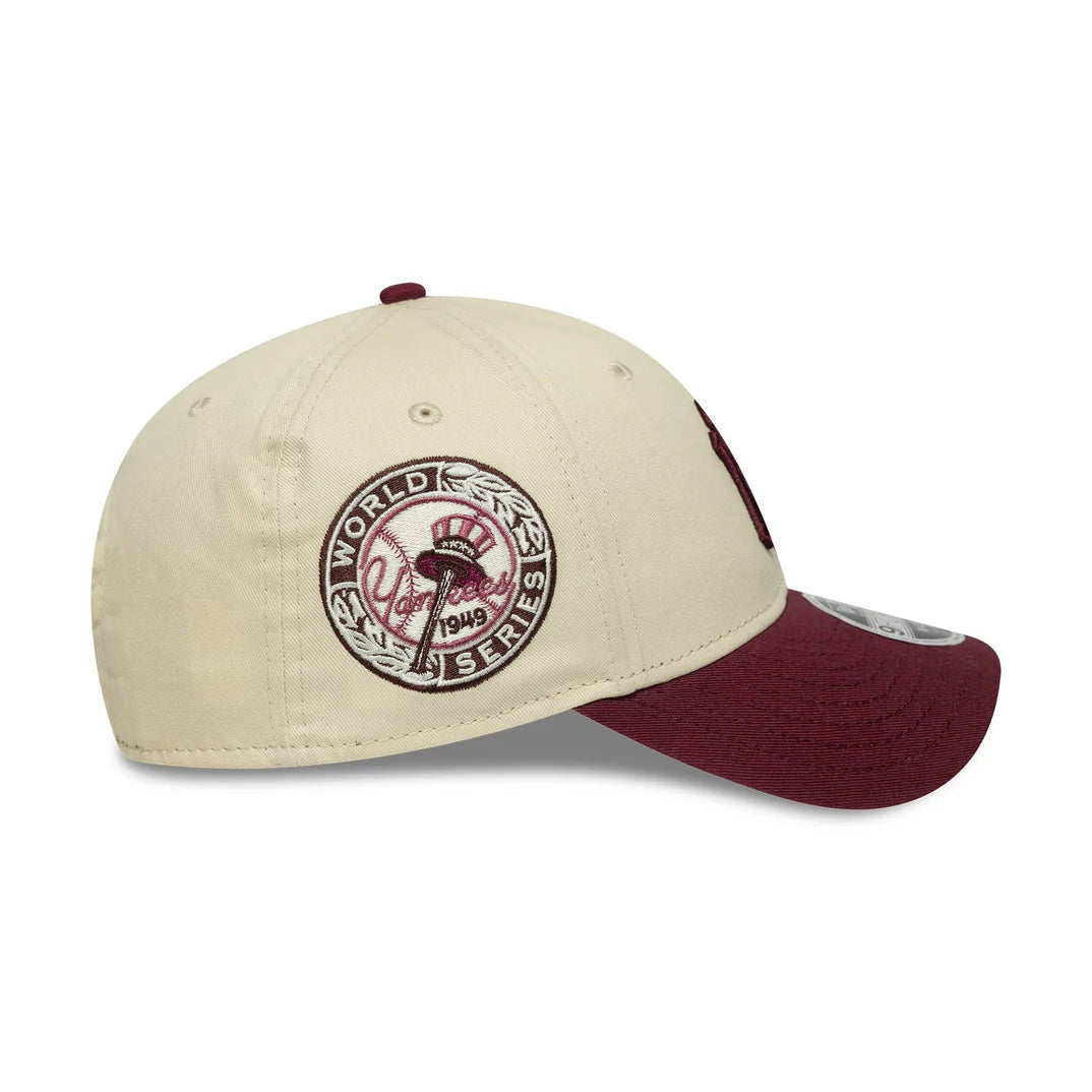 Casquette 9Forty New York Yankees World Series Ivoire/Bordeaux