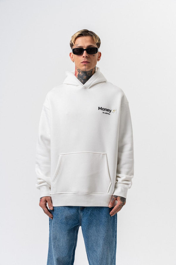 Hoodie Money Iphone Blanc