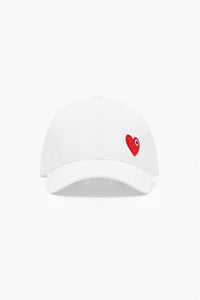 Casquette Cœur Noir/Blanc