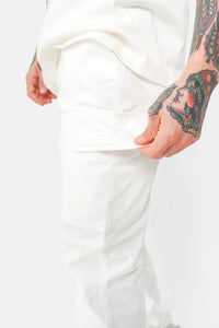 Pantalon Cargo Blanc/Beige