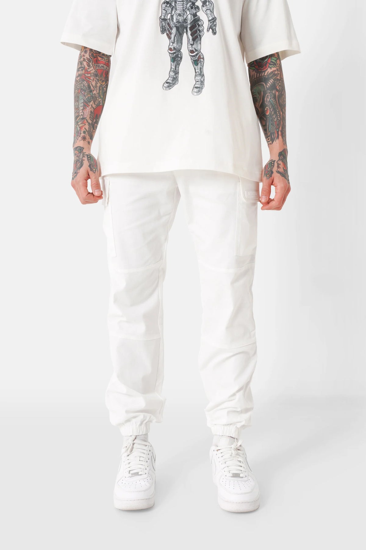 Pantalon Cargo Blanc/Beige