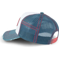 Casquette Trucker Destroy Blanc/Bleu