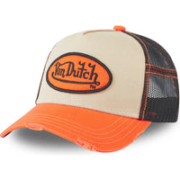 Casquette Trucker Destroy Beige/Orange