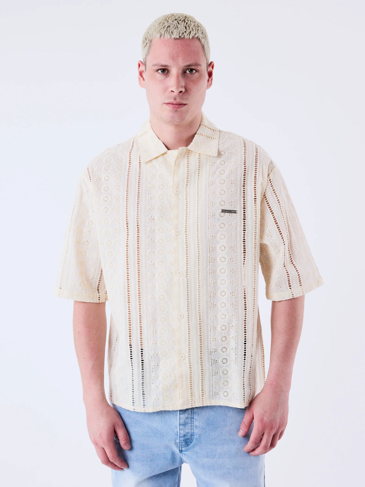 Chemise Crochet Motif Ivoire