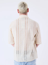 Chemise Crochet Motif Ivoire