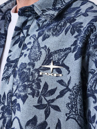 Chemise Pxp Print Floral Bleu