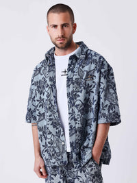 Chemise Pxp Print Floral Bleu