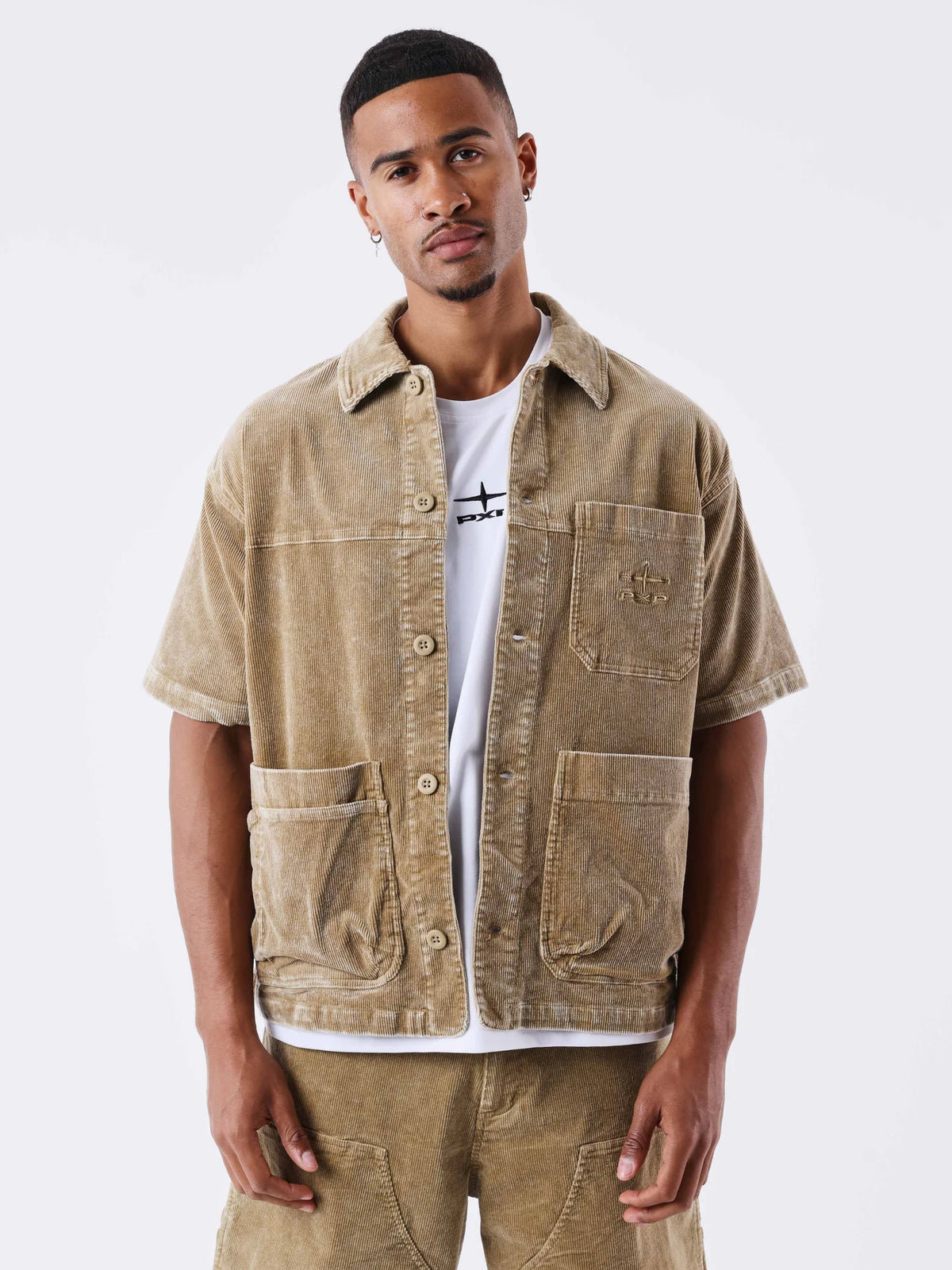 Chemise Velours Côtelé Kaki